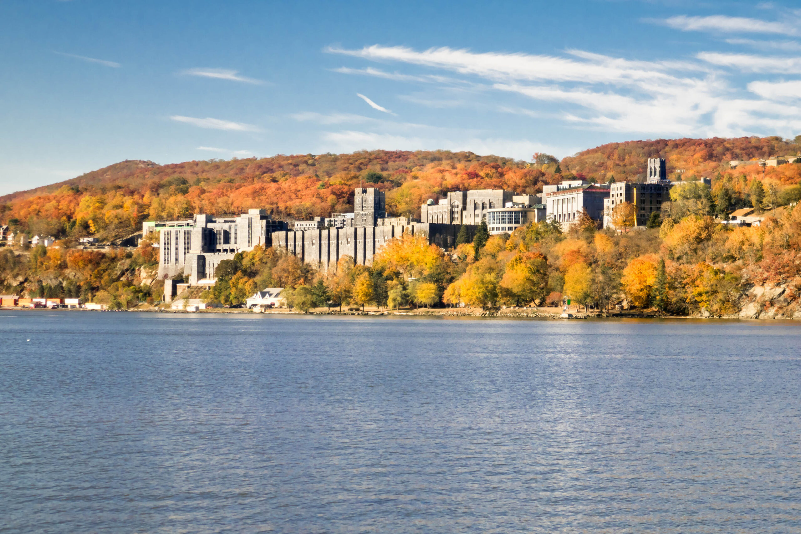 The United States Military Academy at West Point at sunrise surr U.S. Military Academy at West Point